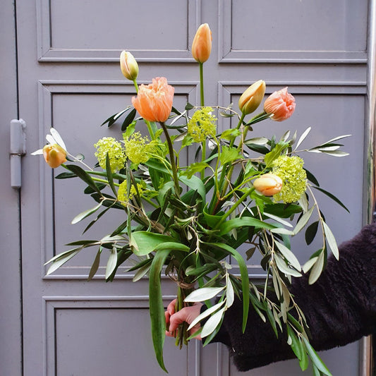 Bukett med franska tulpaner
